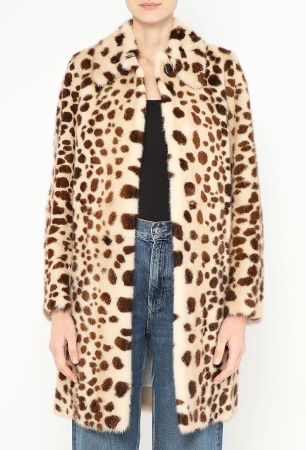 Céline 2014 Mink Fur Printed Coat - 1