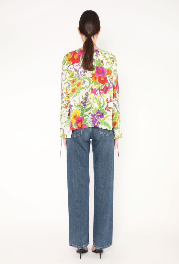 Balenciaga Pre-Fall 2017 Floral Chiffon Blouse - 6