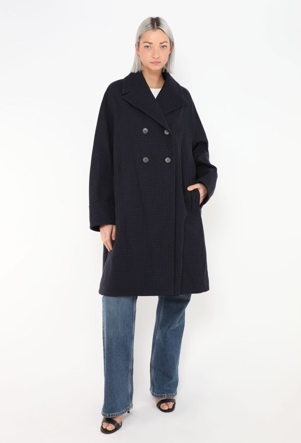 Dior 2017 Houndstooth Wool Coat - 4