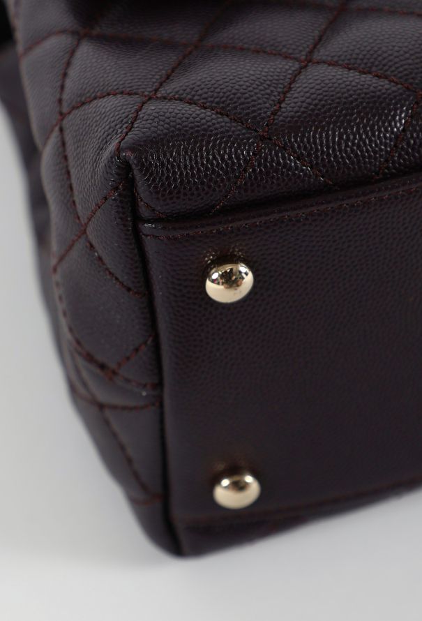 Chanel Classic Medium Dark Prune Coco Handle Flap Bag - 7