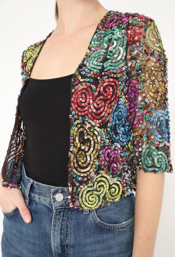 Dries Van Noten Sequin Bolero Top - 3 Dries Van Noten Sequin Bolero Top - 3