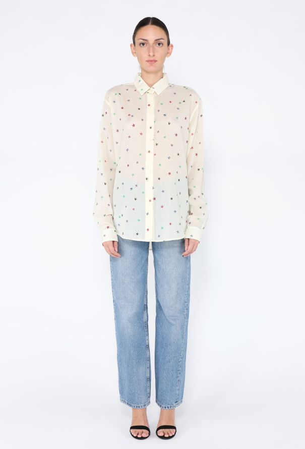 Saint Laurent Spring 2019 Printed Button Down - 5