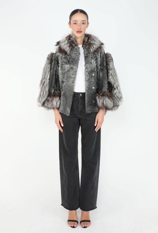 Dior RARE F/W 2007 Astrakhan Fox Fur Jacket - 4