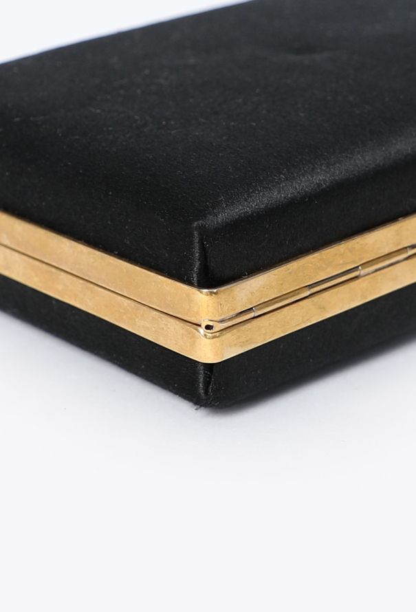 Saint Laurent Satin Crystal Minaudière Clutch - 7