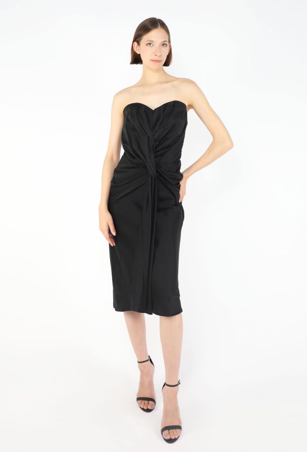 Dior Charmeuse Draped Bustier Dress, 2008 - 2