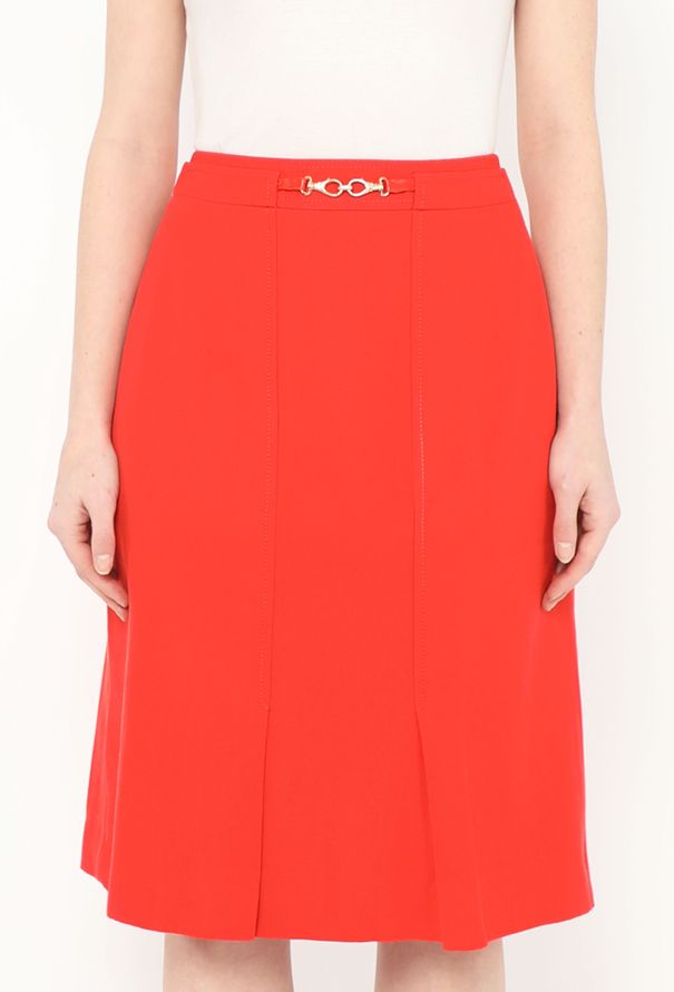 Céline '70s Twill Horsebit Skirt - 2 Céline '70s Twill Horsebit Skirt - 2