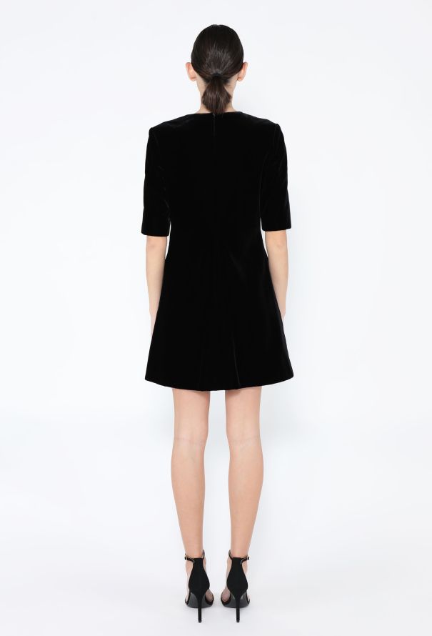 Saint Laurent F/W 2015 Velvet Mini Dress - 5