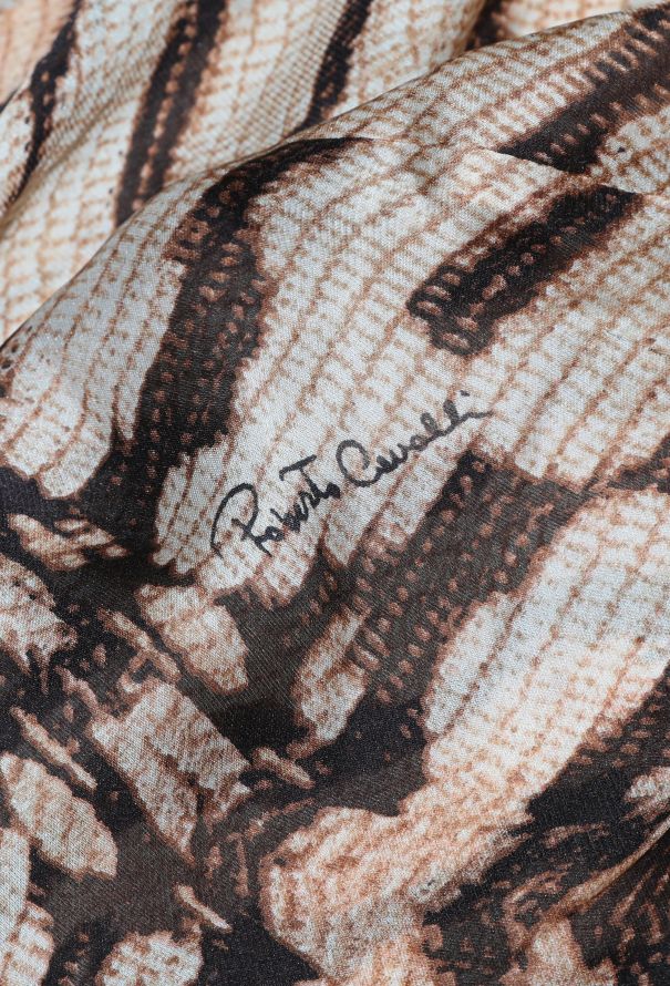 Roberto Cavalli 2004 Tiger Printed Crêpe Gown - 6