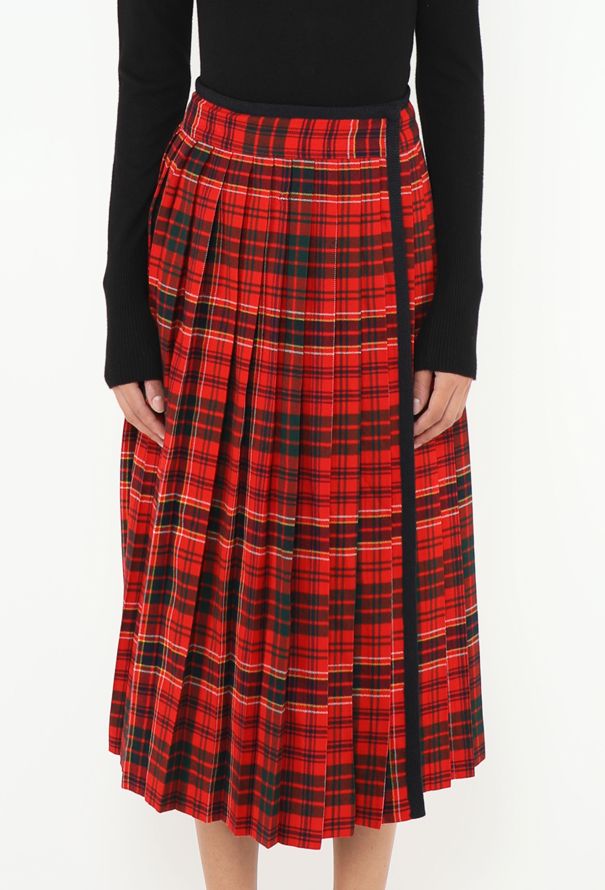 Saint Laurent 1977 Plaid Wrap Skirt - 2 Saint Laurent 1977 Plaid Wrap Skirt - 2