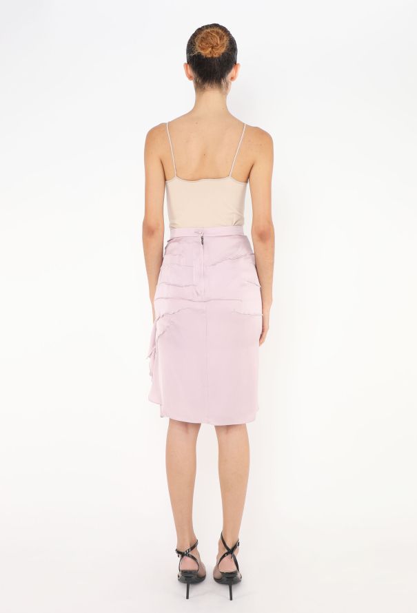 Saint Laurent S/S 2003 Ruched Silk Rose Skirt - 6 Saint Laurent S/S 2003 Ruched Silk Rose Skirt - 6