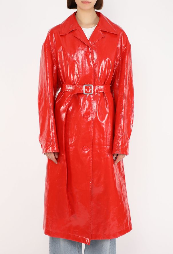 Jil Sander Patent Linen Trench Coat, S/S 2025 - 3