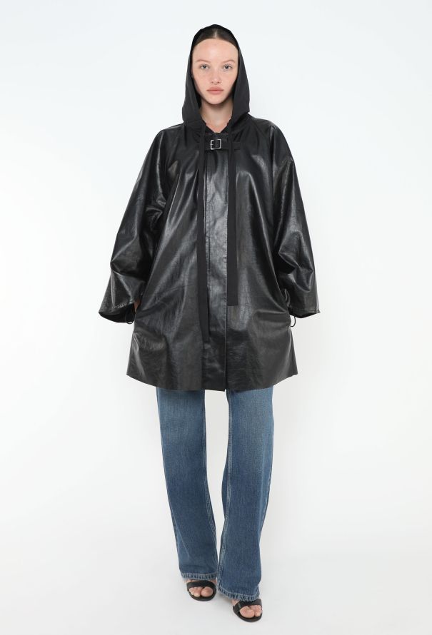 2018 Hooded Leather Parka