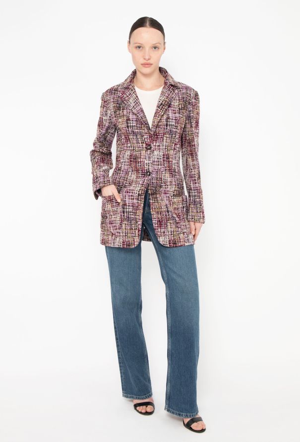 Chanel RARE S/S 1998 Tweed Bodycon Jacket - 3 Chanel RARE S/S 1998 Tweed Bodycon Jacket - 3