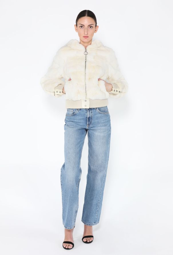 Louis Vuitton Rare F/W 2002 Rabbit Fur BomberJacket - 5