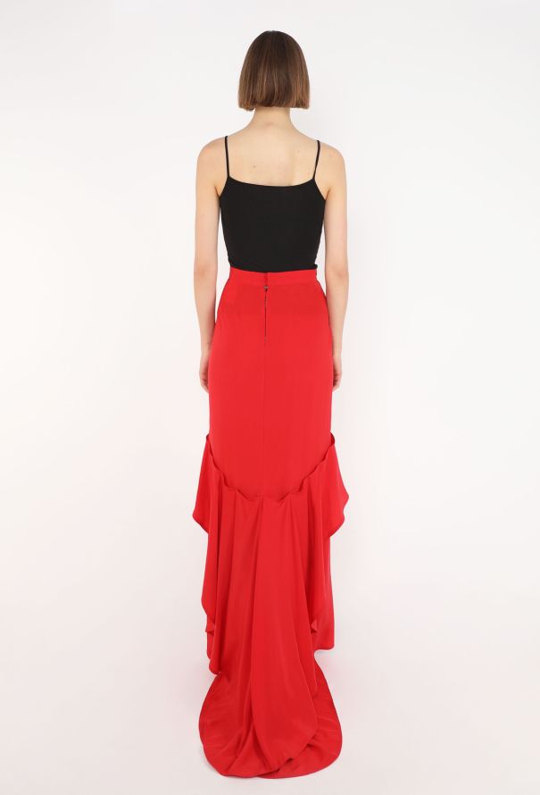 Saint Laurent Ruffled Silk Maxi Skirt, F/W 2003 - 10