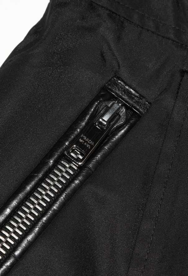 Prada A-Line Nylon Zip Skirt - 6 Prada A-Line Nylon Zip Skirt - 6