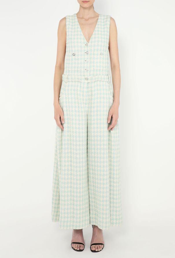 Chanel S/S 2023 Wide-Leg Tweed Jumpsuit - 5