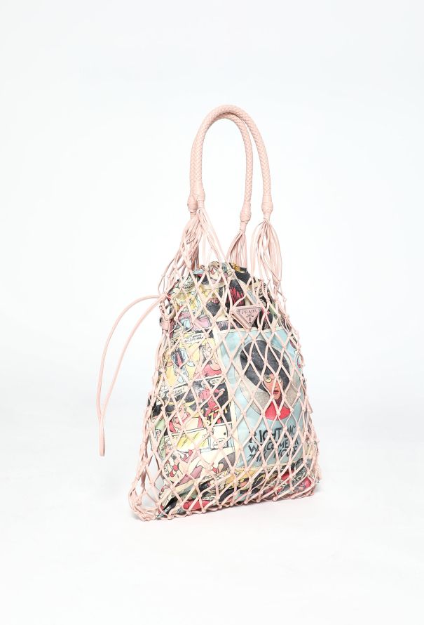 Woven Leather & Comic Tote Bag | Authentic & Vintage | ReSee