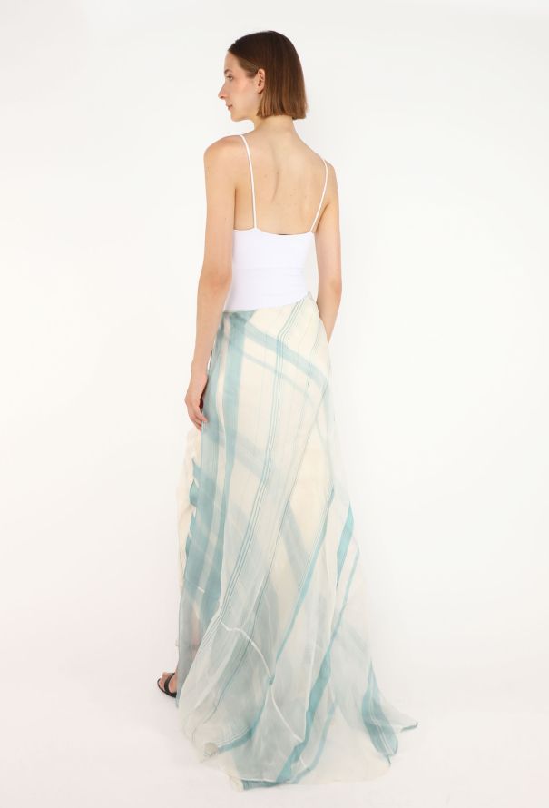 Calvin Klein Asymmetrical Layered Silk Skirt, 1990s - 2