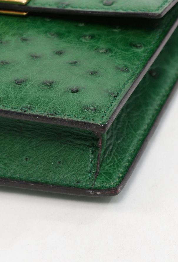 Céline Vintage Small Ostrich Top Handle Bag - 10