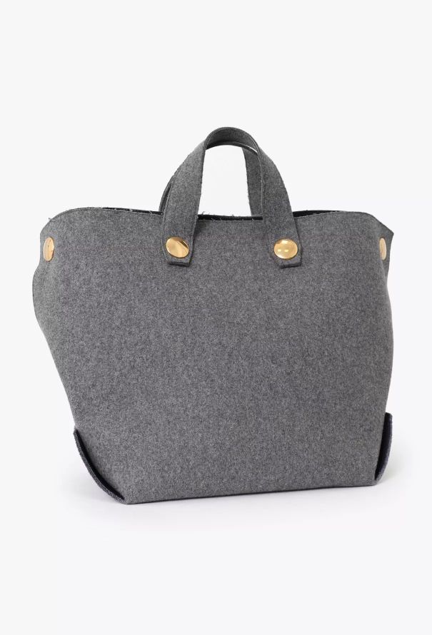 Céline Grey Felt Orb Tote Bag - 2 Céline Grey Felt Orb Tote Bag - 2