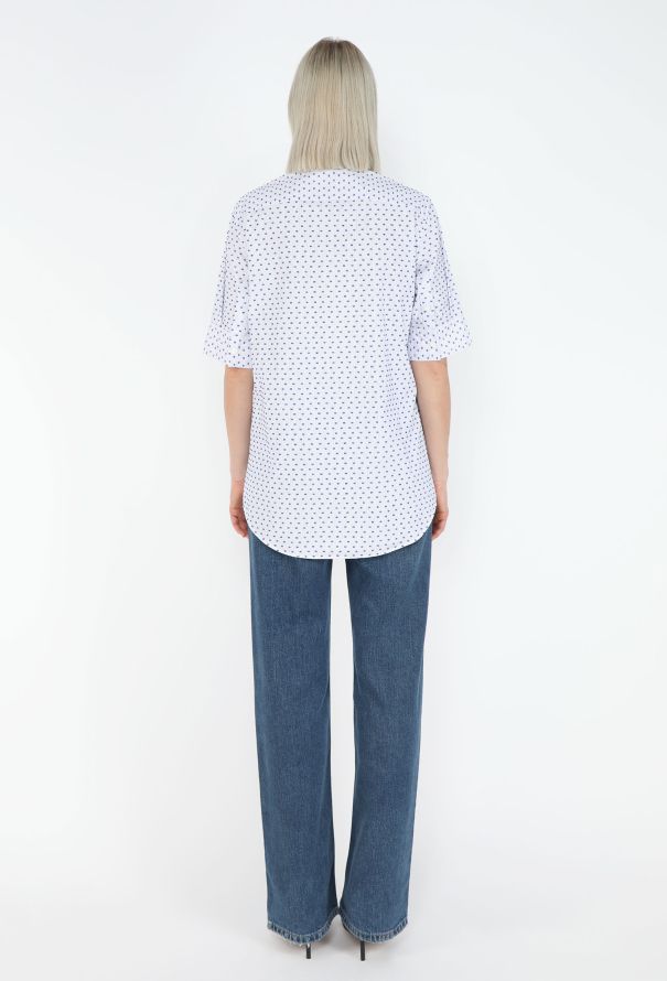 Céline Embroidered Pinstripe Shirt - 5