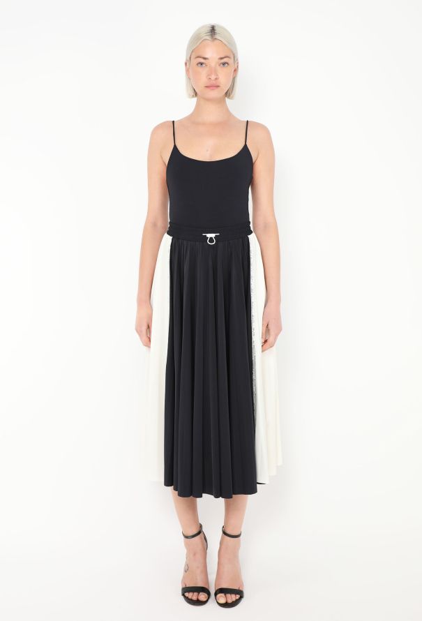 Valentino Pleated Lace Trim Skirt - 1