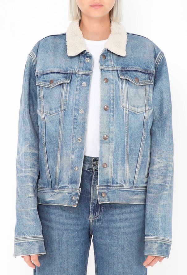 Céline 2024 Denim Shearling-Lined Jacket - 1