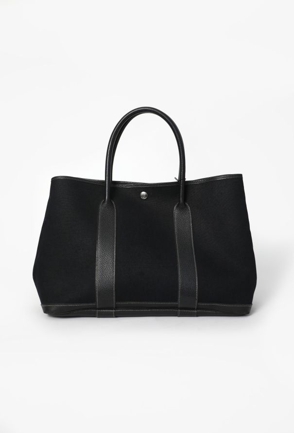 Hermès Black Toile & Négonda Garden Party 36 Bag - 4
