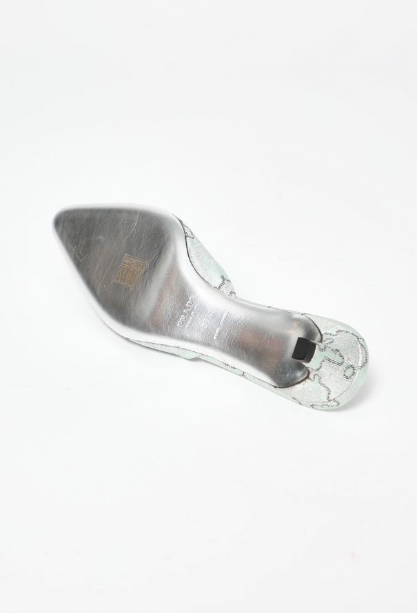 Prada Embellished Jacquard Mules - 6 Prada Embellished Jacquard Mules - 6
