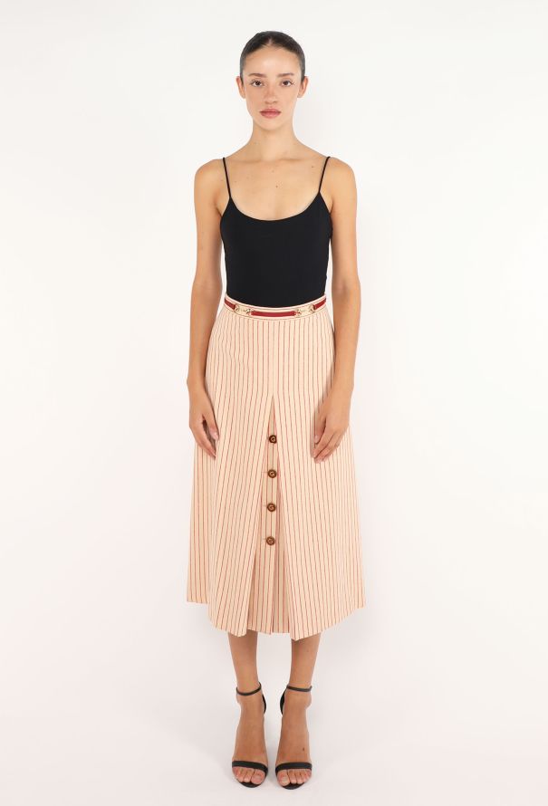 Gucci Horsebit Striped Skirt, F/W 2018 - 1