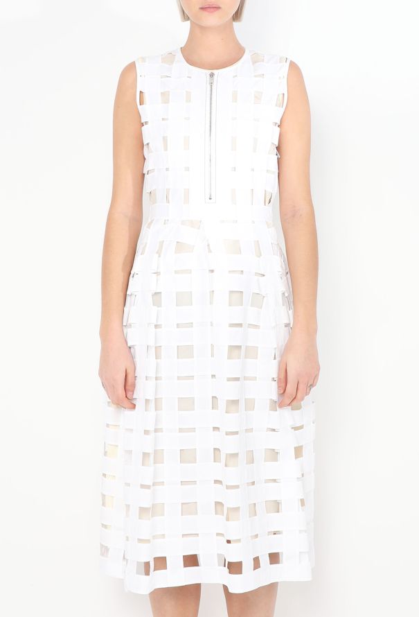 Céline 2015 Cage Overlay Cotton Dress - 2 Céline 2015 Cage Overlay Cotton Dress - 2