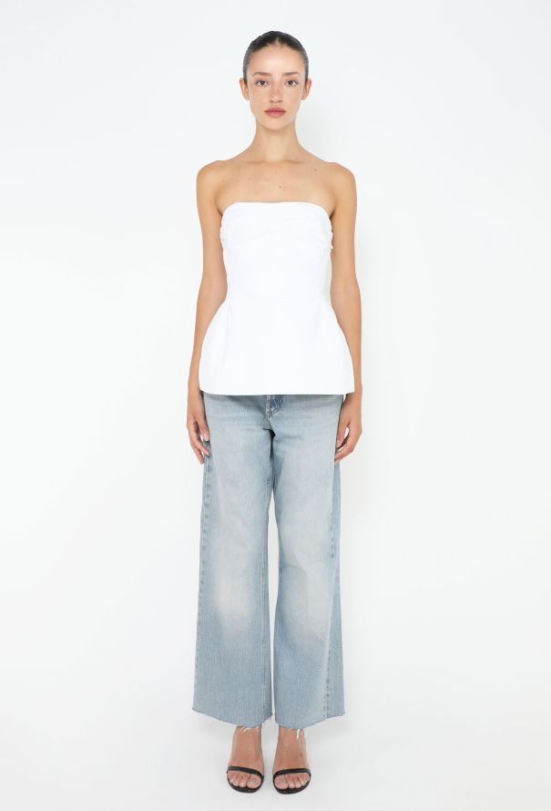 Khaite S/S 2022 Blanche Bustier Top - 4