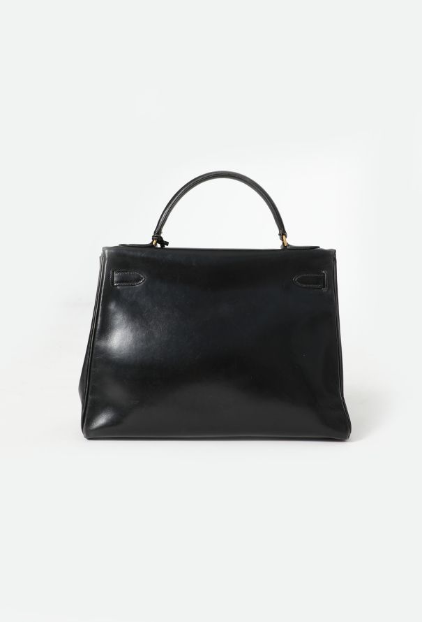 Hermès '70s Black Box Kelly Retourné 32 - 7