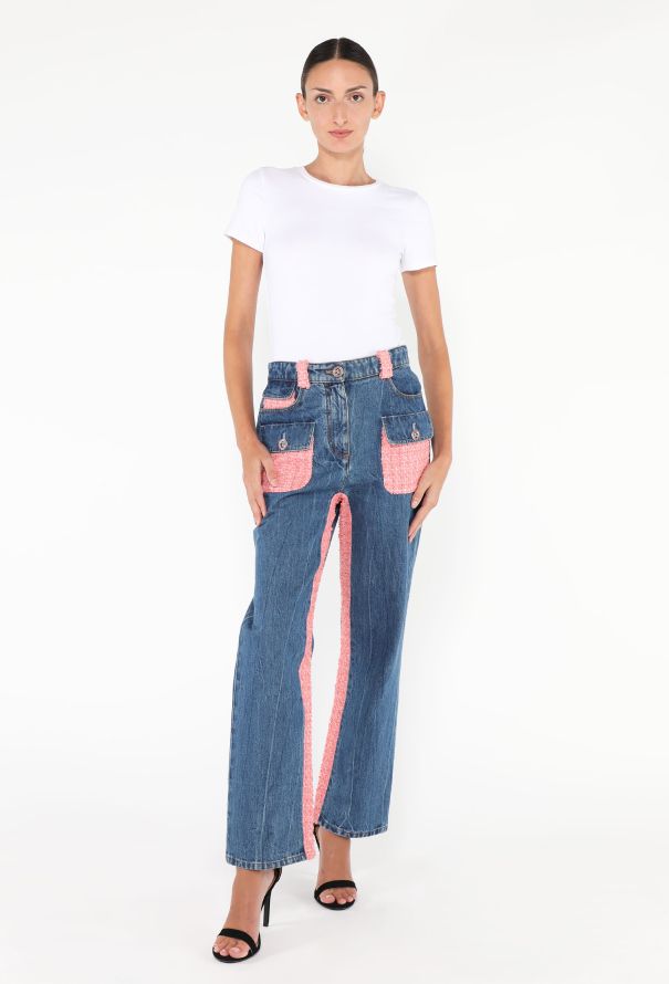 Chanel Resort 2021 Tweed Trim Jeans - 1