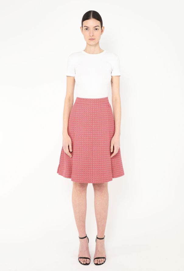 Chanel 2017 Pleated Lamé Tweed Skirt - 3