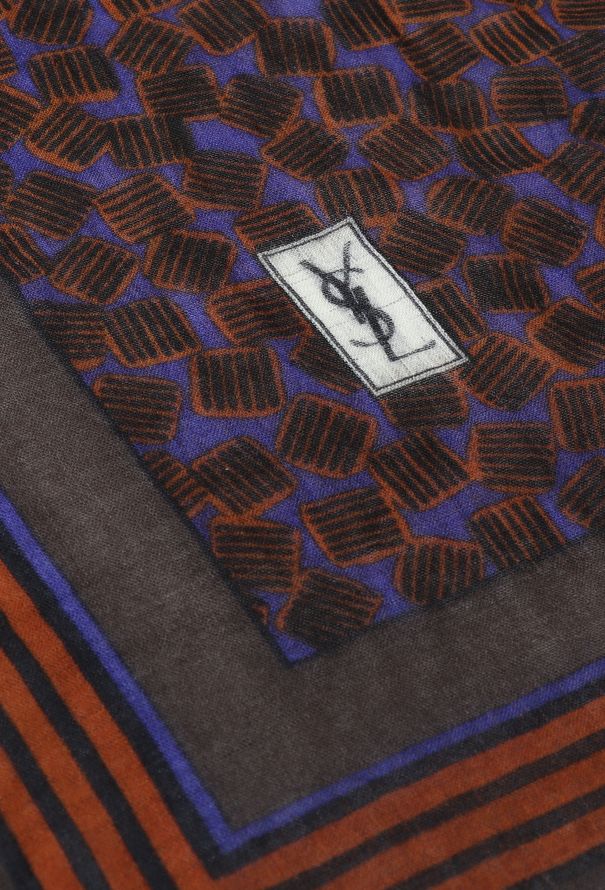 Saint Laurent Late '70s Frayed Graphic Scarf - 4 Saint Laurent Late '70s Frayed Graphic Scarf - 4