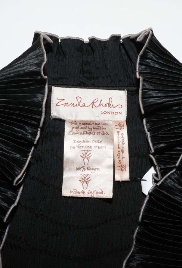 Zandra Rhodes Collector '70s Hand-Painted Plissé Jacket - 6