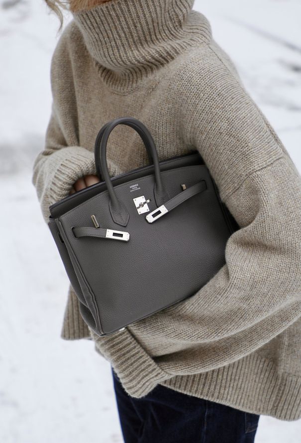 Hermès Gris Meyer Togo Birkin 25 - 4