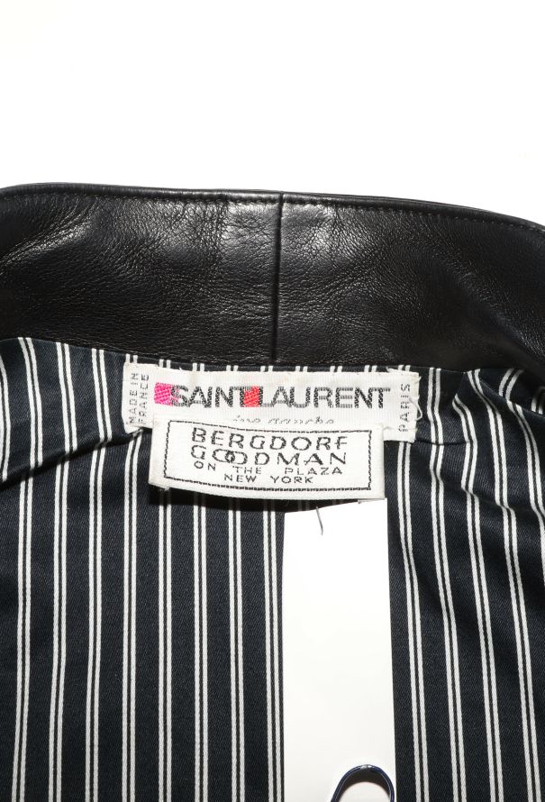 Saint Laurent Vintage Cropped Leather Blazer - 5
