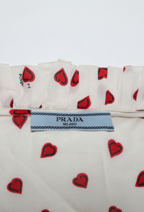 Prada Re-edition 2000 Heart Print Blouse - 5