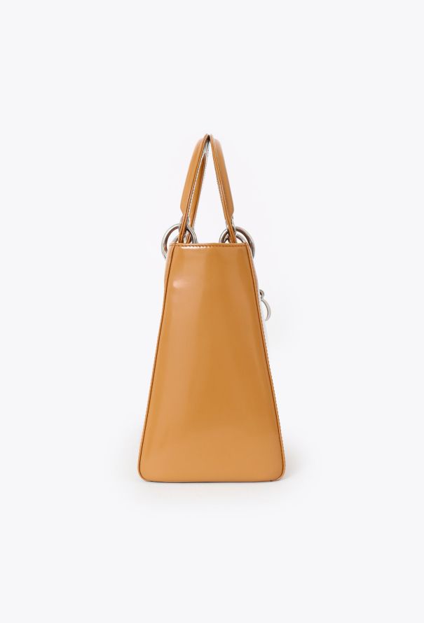 Dior Camel Patent Medium Lady Dior - 5