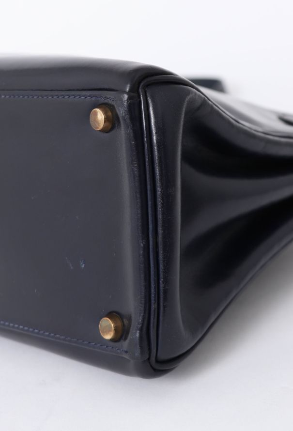 Hermès Kelly 28 Retourné in Navy Box Leather – Late 60s / Early 70s - 8