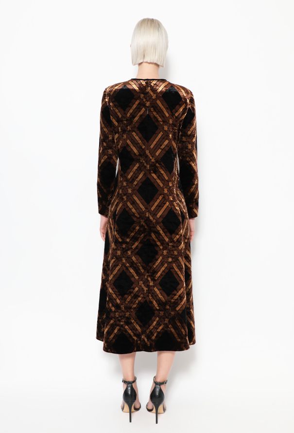 Saint Laurent Pre-Fall 2021 Velvet Intarsia Dress - 4