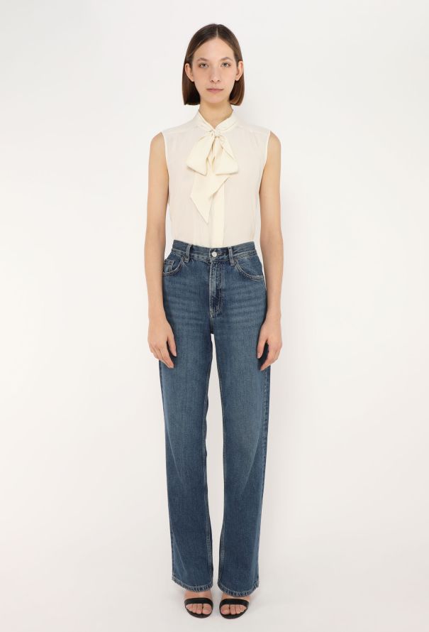 Céline Classic Silk Lavallière Blouse - 2