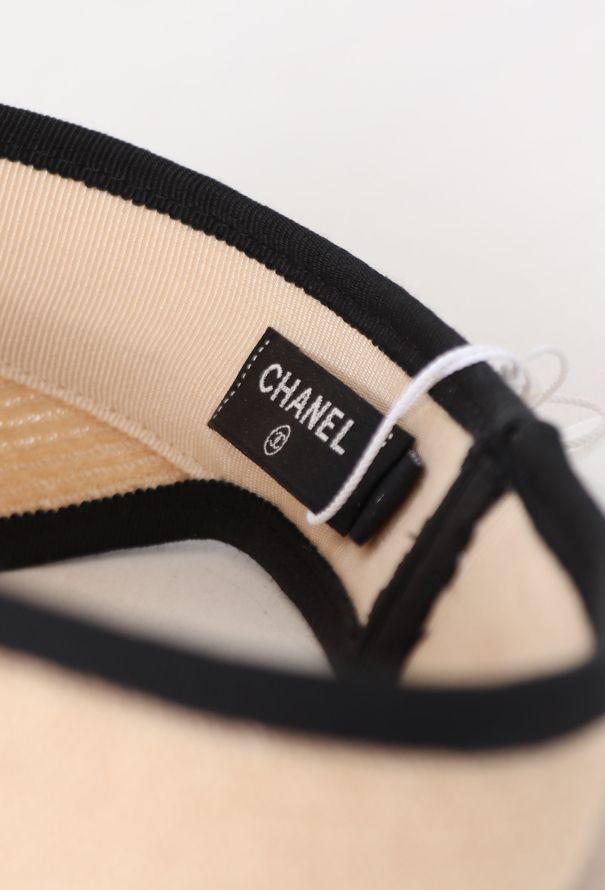 Chanel 2021 Raffia 'CC' Bow Visor - 5