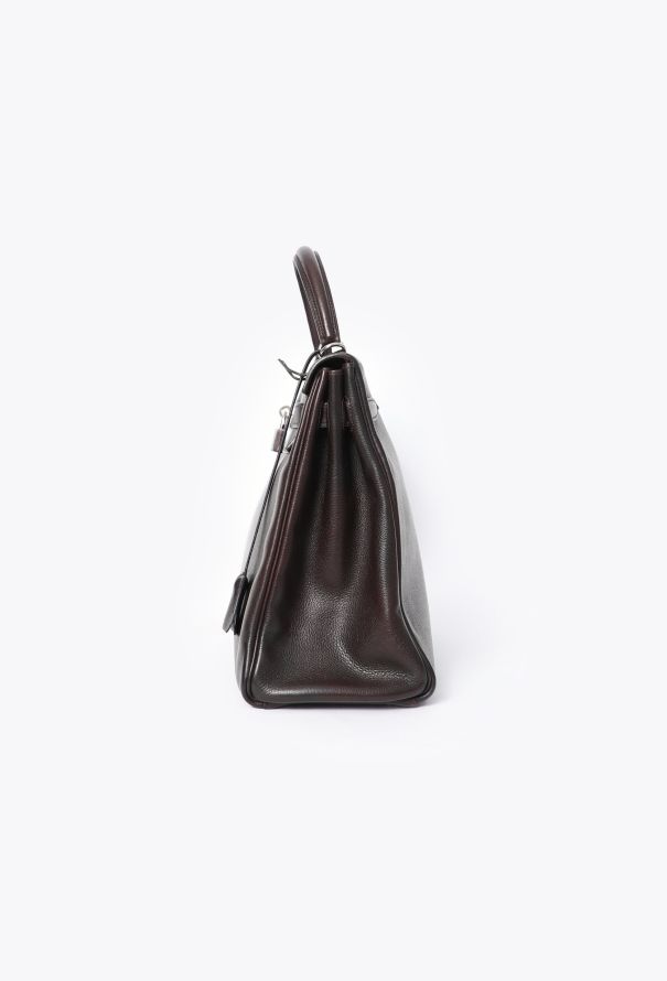 Hermès Evergrain Ébène Kelly Retourné 35 - 7