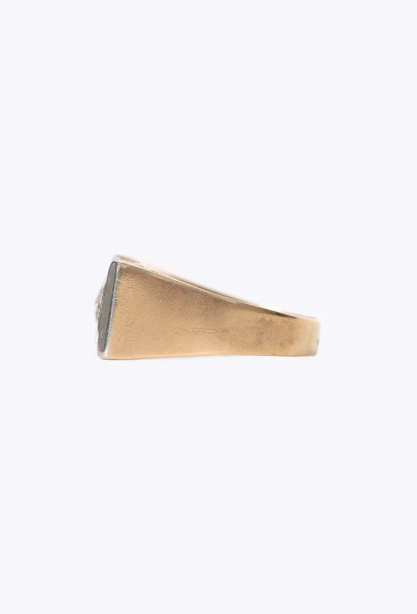 Vintage Fine Jewelry Vintage 18K Gold & Diamond Tank Ring - 5