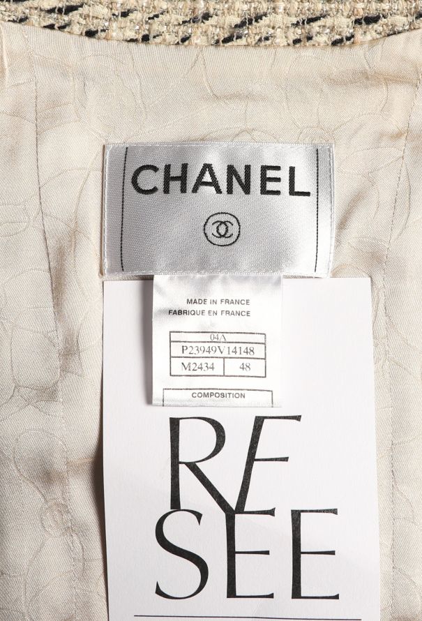Chanel 2004 Fringe Tweed Camélia Jacket - 5