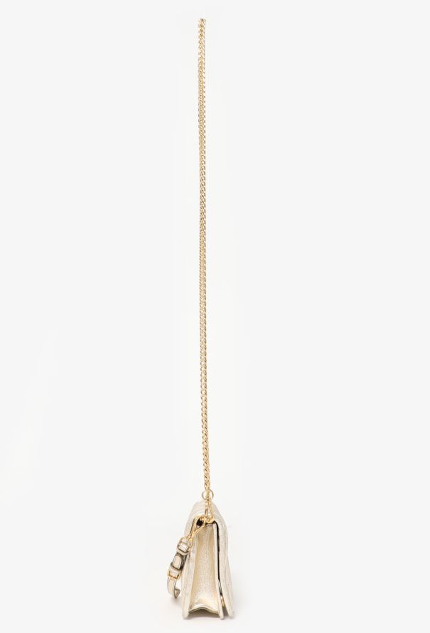 Miu Miu Gold Quilted Wallet On Chain - 5 Miu Miu Gold Quilted Wallet On Chain - 5